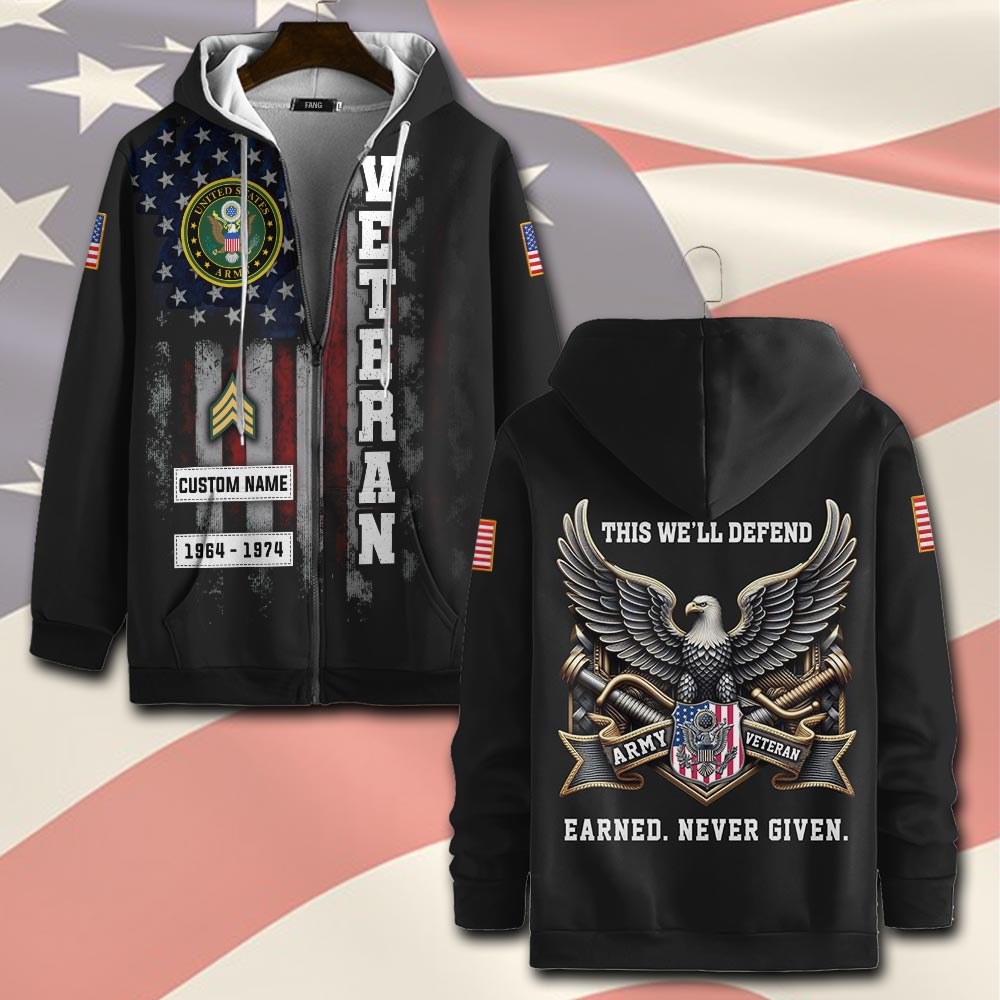 US Army – Zip Hoodie 2